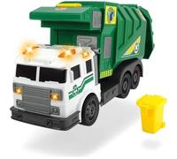 Dickie Toys Camion poubelle 39cm à roues libres avec son et lumière