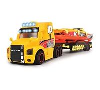 Dickie Toys Camion remorque Sea Race – Lumières et sons – 41 cm Doré