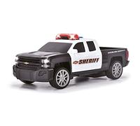 Dickie Toys Chevy Silverado Police - Voiture Jouet de Police avec Roue Libre, Effets Lumineux et sonores pour Enfants à partir de 3 Ans