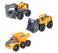 Dickie Toys Coffret De 3 Véhicules De Chantier Volvo 16 Cm