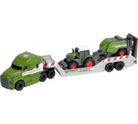 Dickie Toys - Véhicules de Ferme Fendt Micro Farm Truck (32 cm) - Lot de 3 Voitures Jouets (Camion avec remorque, Tracteur et Presse à balles), Jouets pour Enfants à partir de 3 Ans