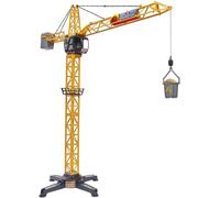Dickie Toys - Giant Crane 100 cm - Grue de chantier télécommandée avec grand tonneau de transport et porte-charge