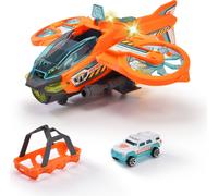 Dickie Toys - Hélicoptère jouet Sky Patroller (35 cm) - Avion de sauvetage avec ailes rétractables et fonction d'arrosage, hélicoptère jouet pour enfants à partir de 3 ans