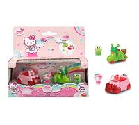 Dickie Toys Hello Kitty Apple + Keroppi Coconut Lot de 2 Fonte d'aluminium, Amovibles, Longueur du véhicule : 6 cm, Taille de la Figurine : 2,5 cm, à partir de 3 Ans, 253242002, Rose