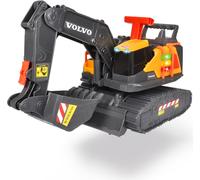 Dickie Toys Jouet Volvo Pelleteuse, avec fonction de pesage, Weight Lift Excavator, reconnaît 3 niveaux de poids différents, pelle et bras de pelle mobiles, son et lumière, piles incluses, 30 cm