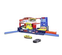 Dickie Toys - Kit de Jeu Pit Stop (92 cm) - Station de Course avec Voiture Jouet et Circuits de Course - Jouet de Voiture pour Enfants à partir de 3 Ans, avec lumière et Son, Piles incluses
