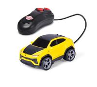 Dickie Toys Lamborghini Urus Racing 13 cm, Voiture télécommandée pour Enfants à partir de 3 Ans, télécommande Filaire, Marche Avant et arrière avec Virage, Fonction Try Me, Jouet de Voiture de Course