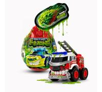 Dickie Toys Motor Mutants - Œuf Surprise - 1 des 10 Voitures à Collectionner à Assembler (8,5 cm) + 20 g de Slime & Feuille à Collectionner - 1 Voiture Rare Possible - Multicolore