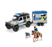 Dickie Toys - Police Horse Trailer (40 cm) - Voiture de Police Mercedes-Benz G 500 4x4 avec remorque de Cheval, Figurine, Cheval et Chien, Ensemble de Jouets pour Enfants à partir de 3 Ans, avec
