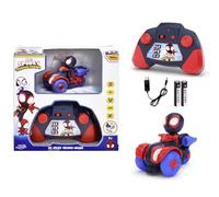 Dickie Toys RC Car Spin Techno-Racer avec Miles Morales (8 cm) - Voiture télécommandée pour Enfants à partir de 3 Ans avec Marvels Spidey et Ses Super Amis, 6 km/h, avec télécommande