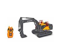 Dickie Toys Excavatrice Volvo RC 203729018 – Modèle électrique, lumières et son