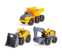 Dickie Toys - Set van 3 Volvo bouwplaatsvoertuigen Tough Work Force - speelgoedv