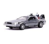 Dickie Toys Time Machine Back to the Future 2 1:24 Voiture jouet Die-cast avec portes qui s'ouvrent, 253255021