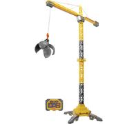 Dickie Toys Titan Crane Engin de chantier Véhicule de chantier avec piles, avec accu, chargeur et piles pour l'émetteur, avec
