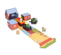 Dickie Toys Tracteur ABC Fendt - avec remorque, Presse à balles de Foin et Animaux (kit de Diorama) - Jouet Tracteur (30 cm) avec lumière et Son - pour Enfants à partir de 12 Mois - 204118002ON1 -