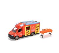 Dickie Toys UME 203716025SI5 Centre de contrôle d'urgence 35 cm lumière et Son, Ouverture de Portes, Fourgon véhicule Jouet Enfants à partir de 3 Ans