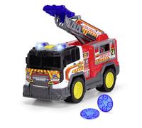 Dickie Toys - Unité de Secours Incendie (30 cm) - Grand Camion de Pompier à partir de 3 Ans avec Fonction de tir et échelle, Jouet de Pompier pour Enfants avec lumière et Son, Piles incluses