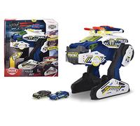 Dickie Toys - Véhicule de Police Bot (35 cm) Voiture de Police futuriste (Grand) avec Fonction Transformation et Autres caractéristiques, Jouet Lumineux pour Enfants à partir de 3 Ans, Multicolore,