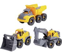 Dickie Toys Set de véhicules engins de chantier Volvo 26 cm 3 pièces Jaune pour enfants