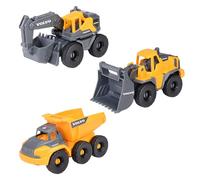 Dickie - Volvo Set Construction - 3 Véhicules de Chantier 16cm - Pelleteuse, Camion Benne, Chargeur - Jouet pour Enfants dès 3 Ans - 203722015