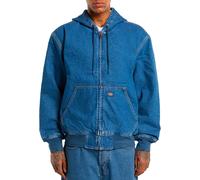 Dickies - Blouson en jeans doublé - Lined Denim Hooded Bomber Classic Blue pour Homme en Coton - Taille M - Bleu Bleu M
