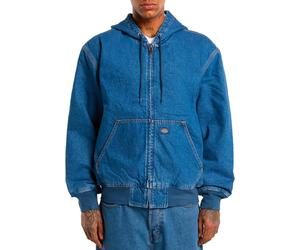 Dickies - Blouson en jeans doublé - Lined Denim Hooded Bomber Classic Blue pour Homme en Coton - Taille S - Bleu Bleu S