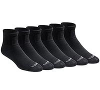 Dickies Chaussettes Dri-tech Moisture Control Quarter pour homme, Noir uni (6 paires), Shoe Size: 6-12