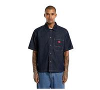 Dickies Chemise en jean manches courtes Rinsed en coton Homme Bleu Taille M