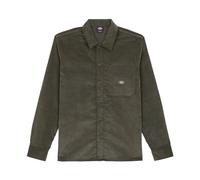 Dickies - Chemise Côtelée Olive à Manches Longues - Homme - Vestes - Vert - Taille: M