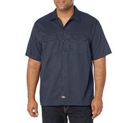 Dickies Chemise de Travail à Manches Courtes en sergé Flexible pour Homme (Lot de 1), Bleu Marine foncé V1, L