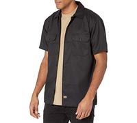 Dickies Chemise de Travail à Manches Courtes en sergé Flexible pour Homme (Lot de 1), Noir V1, M
