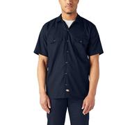Dickies Chemise de Travail à Manches Courtes Flex pour Homme, Bleu Marine foncé, Taille L