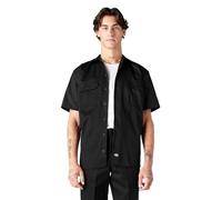 Dickies Chemise de Travail à Manches Courtes Grande Taille boutonnée, Noir, XL Tall Homme