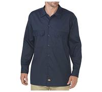 Dickies Chemise de Travail à Manches Longues en sergé Flexible pour Homme, Bleu Marine foncé V1, XL