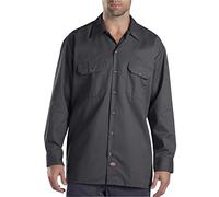 Dickies Chemise de Travail à Manches Longues en sergé Flexible pour Homme, Charbon, XL