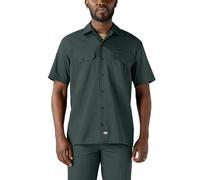 Dickies Chemise de travail boutonnée en sergé Ss Original pour homme, Vert, XXL