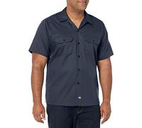 Dickies Short-Sleeve Flex Work Shirt Slim Fit Chemise à Bouton Bas, Anthracite V1, XL Homme