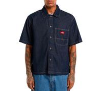 Dickies Denim Short Sleeve Shirt Bleu M Homme