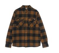 Dickies - Chemise Flanelle Marron Manches Longues - Homme - Chemises - Brun - Taille: S