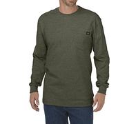 Dickies Col Rond épais à Manches Longues T-Shirt, Vert Mousse, L Homme