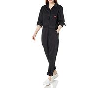 Dickies Combinaison de travail à manches longues en coton sergé pour femme, Noir, XL