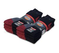 Dickies® CUSHIONED CREW Chaussettes de travail pour homme Taille 39-50, 10 paires de chaussettes noires, 39-42