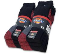 Dickies® CUSHIONED CREW Chaussettes de travail pour homme Taille 41-45 et 46-50, 8 paires noires, 41-45