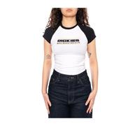 Dickies - Derby Raglan SS Tee - Femme - Tops - Blanc - Taille: 36 FR