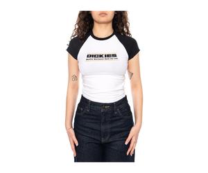 Dickies - Derby Raglan SS Tee - Femme - Tops - Blanc - Taille: 36 FR