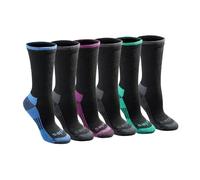 Dickies Dri-Tech Chaussettes Anti-humidité avancées, Noir Assorti (6 Paires), Small (Lot de 6) Femmes