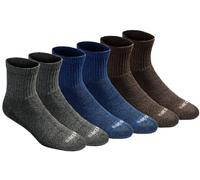 Dickies Chaussettes Dri-Tech courtes – Gris/Bleu/Marron, 6 paires M (Lot de 12) Homme