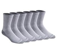 Dickies Dri-tech Chaussettes mi-hautes pour homme avec contrôle de l'humidité, Longueur confortable Gris (6 paires), X-Large