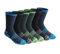 Dickies Dri-tech Legacy Lot de chaussettes pour homme Contrôle de l'humidité, Noir brillant (6 paires), Large