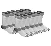 Dickies Dri-tech Lot de 12 paires de chaussettes anti-humidité pour femme, 3.0 Coussin complet Blanc (12 paires), Shoe 6-12